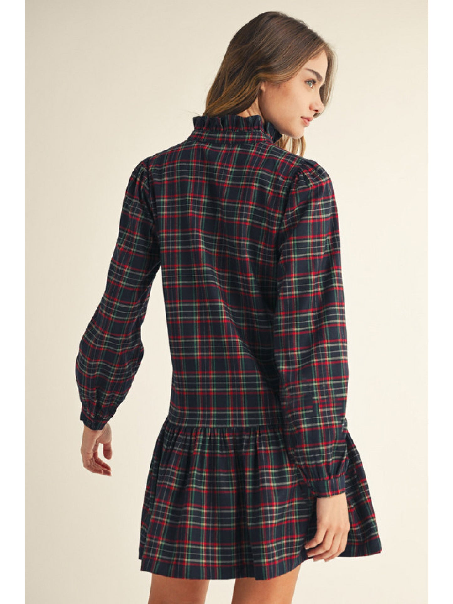 Plaid Drop Waist Dress