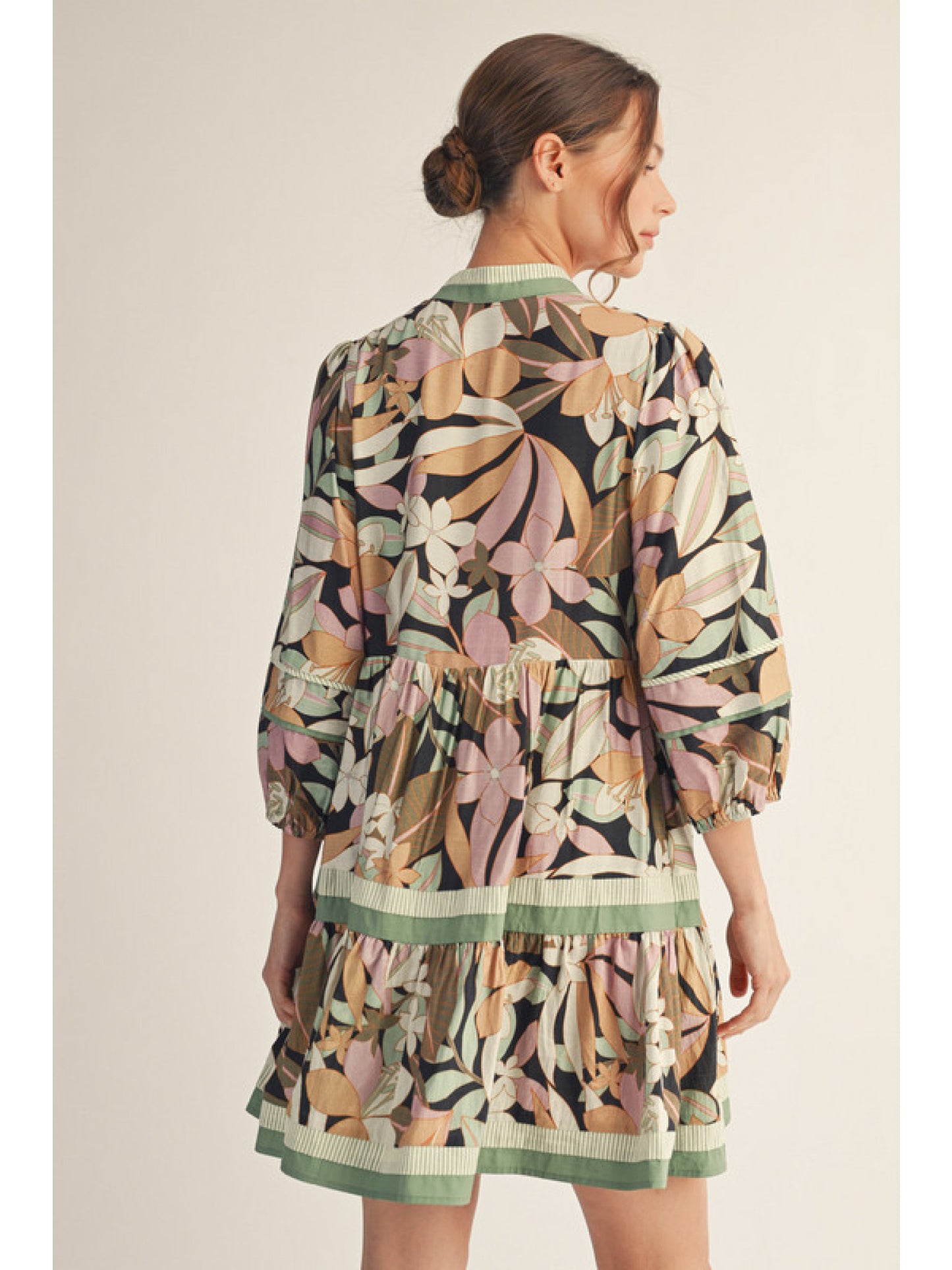 Garden Muse Tiered Mini Dress