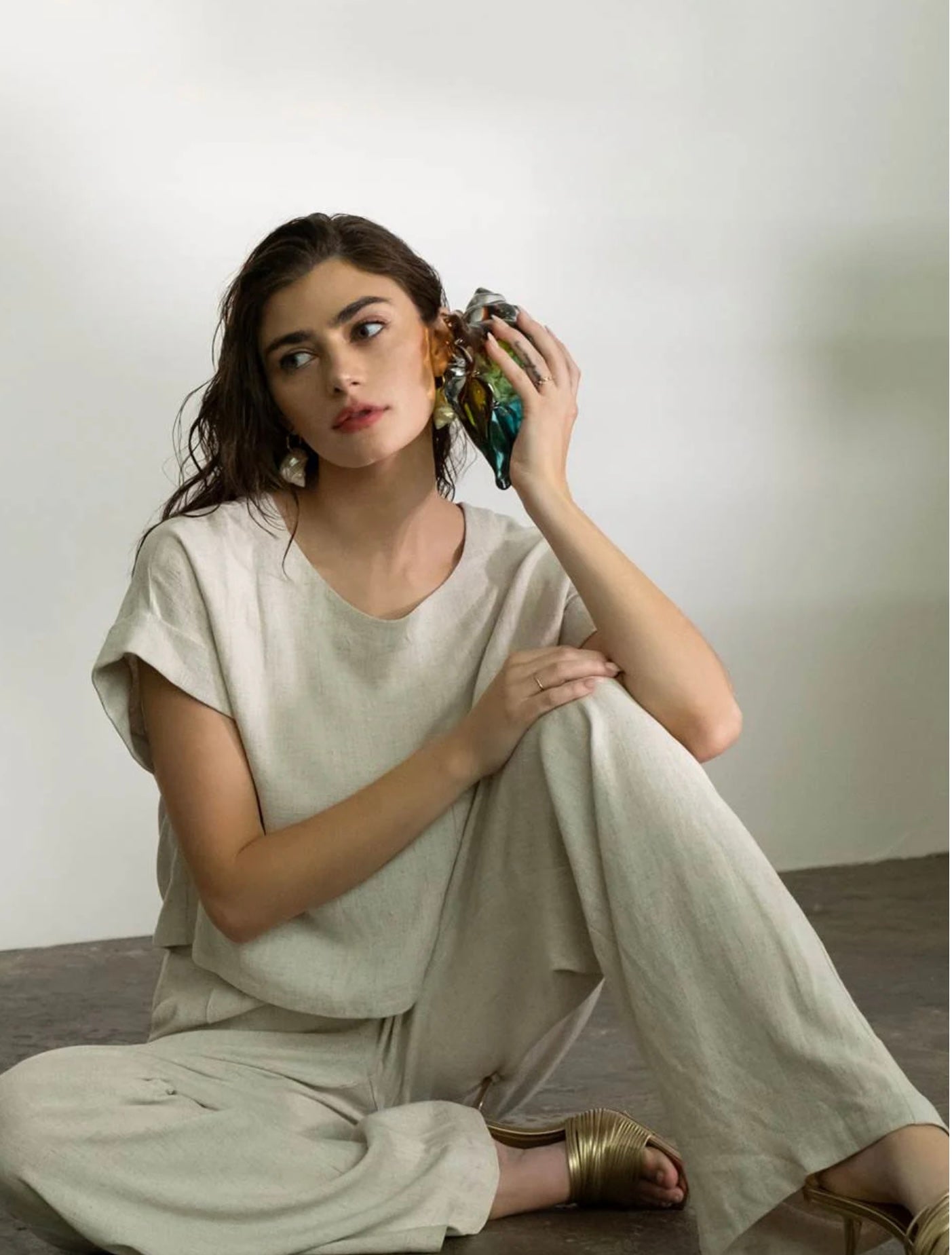 Short Fold linen Shirt