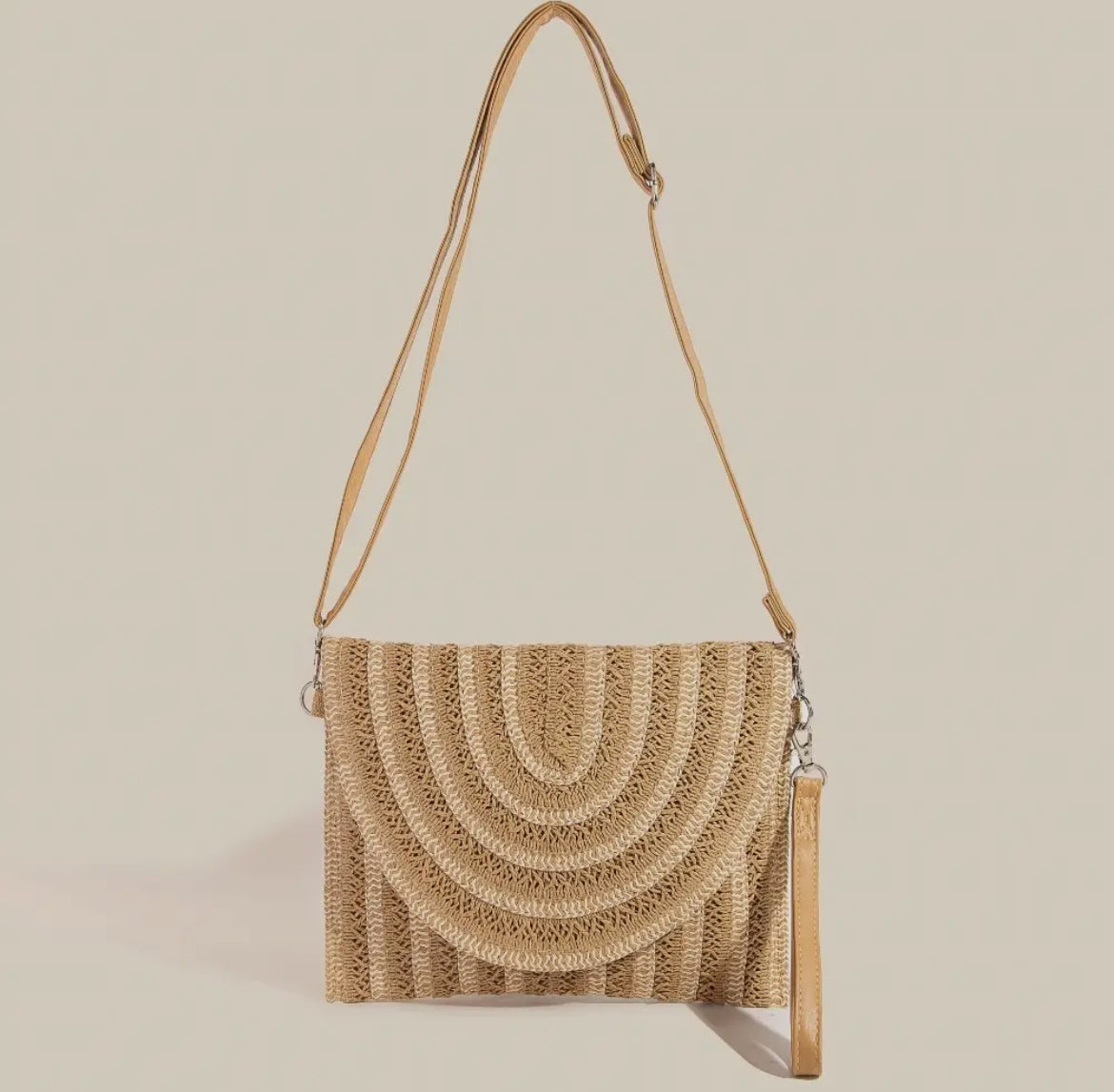 Woven clutch bag