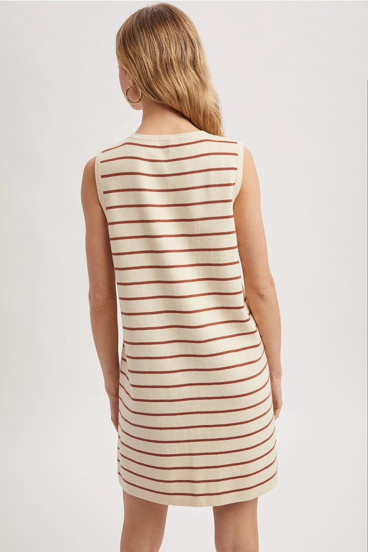Striped Mini Sweater Dress