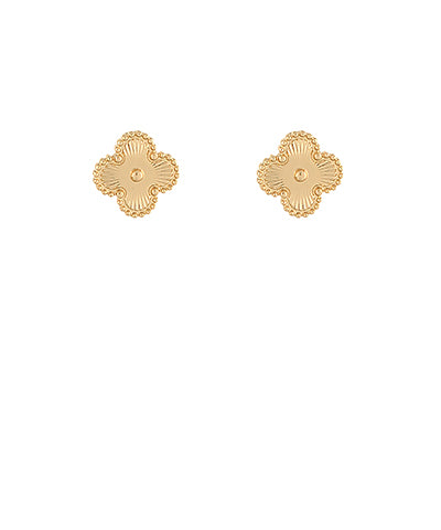 Floral-Inspired Gold Studs