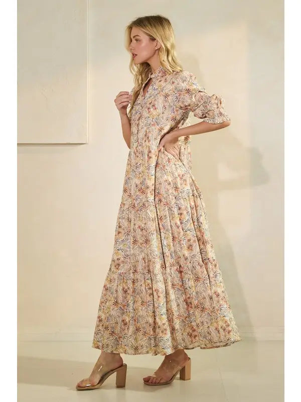 Floral Button-Down Maxi Dress