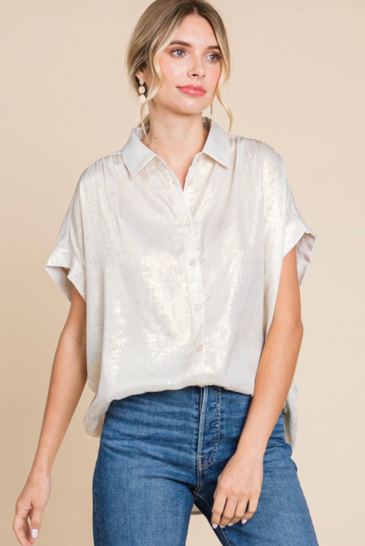 Shimmery Gold Top