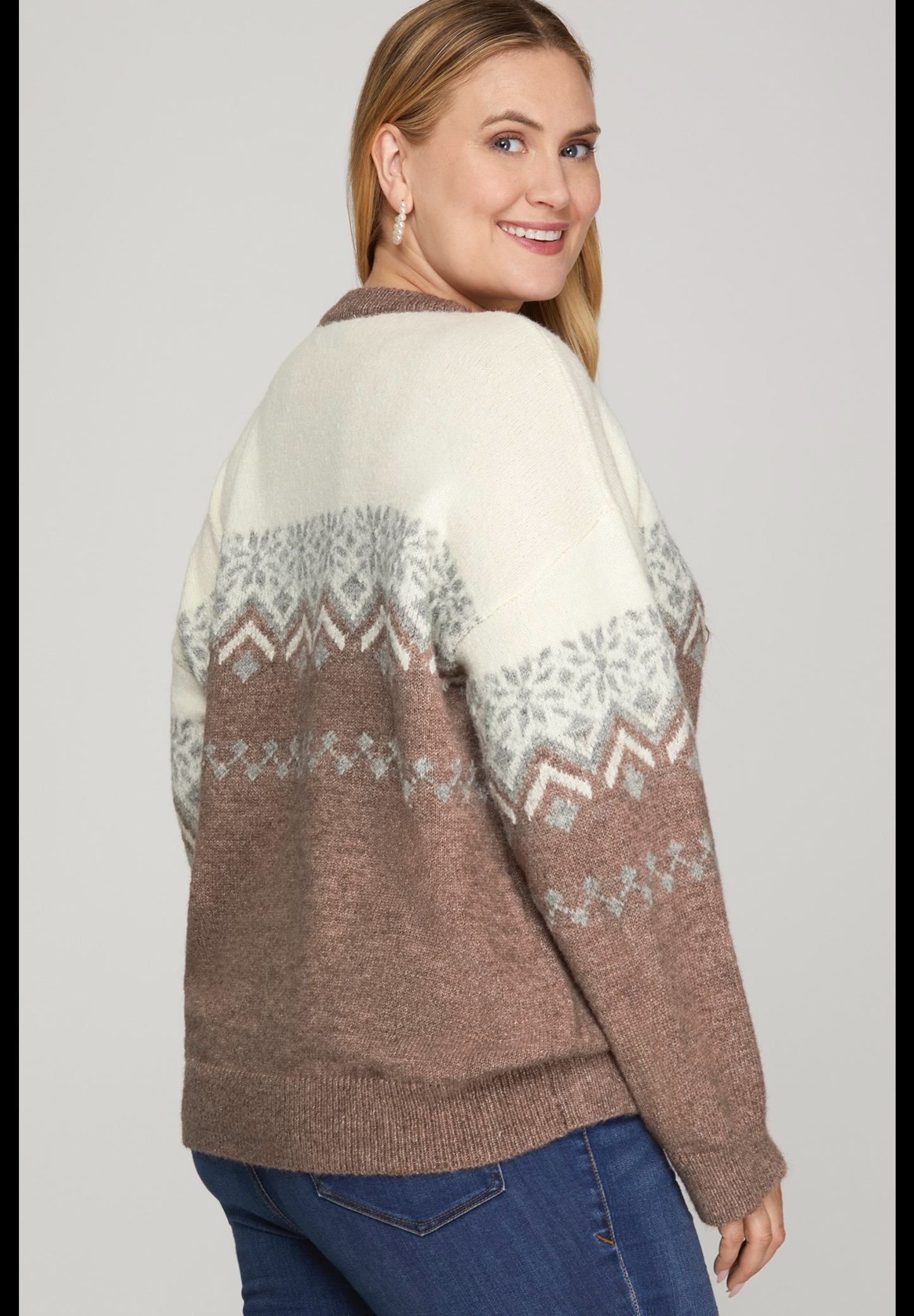 Plus Nordic Fair Isle Sweater