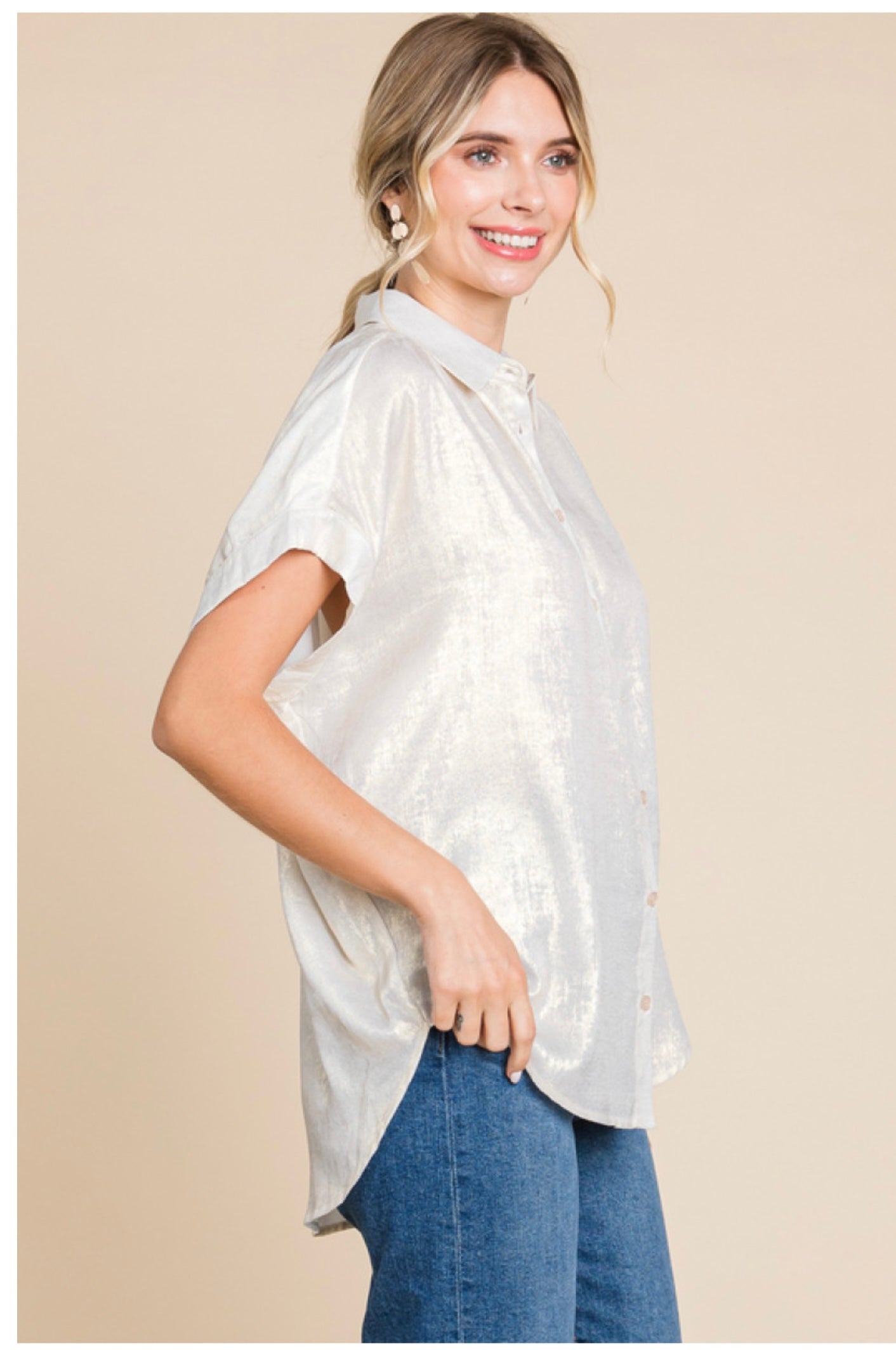 Shimmery Gold Top