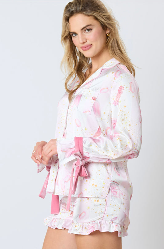 Pink Champagne Pajama Top
