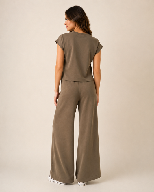 Olive Ease Cap-Sleeve Top