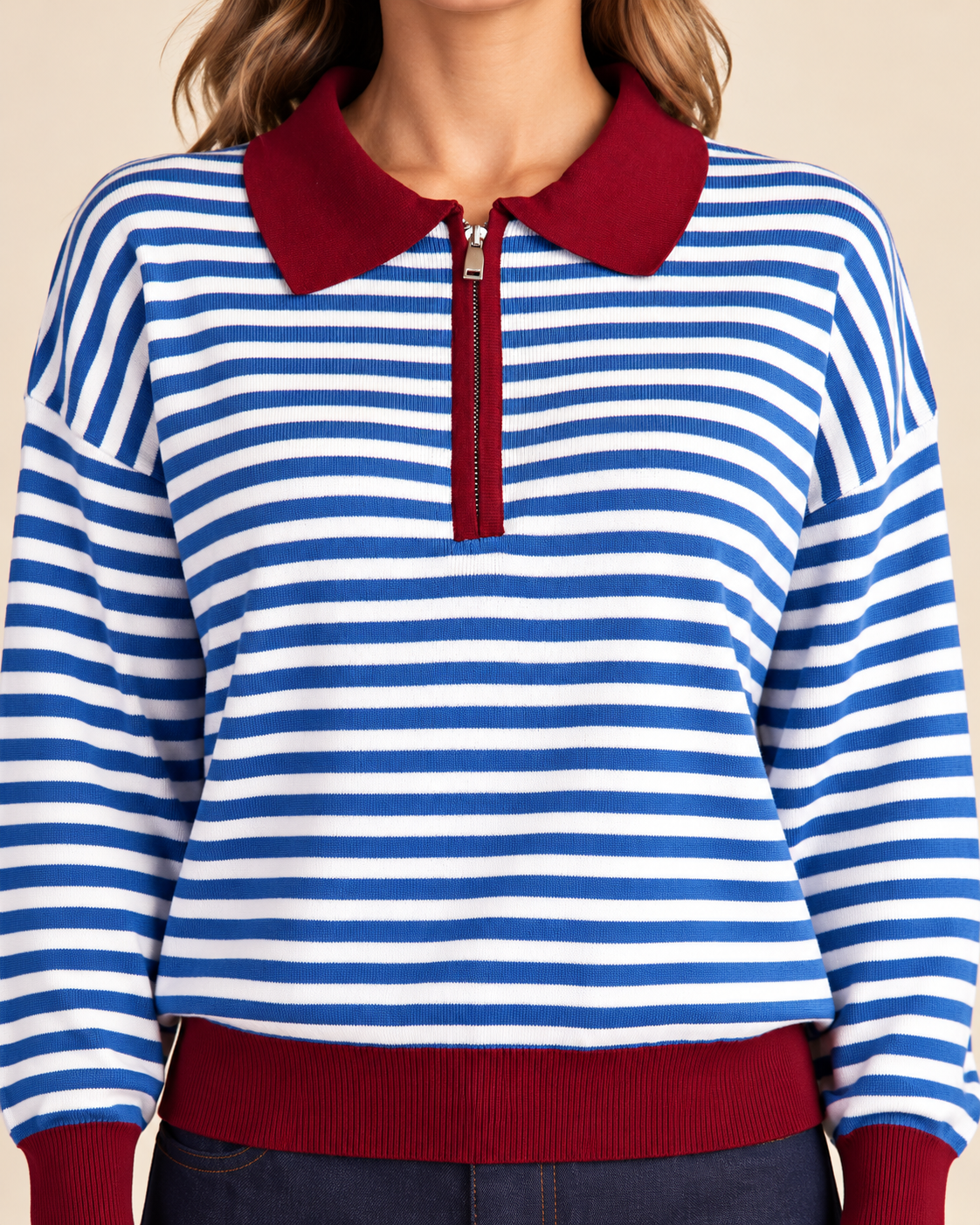 The Portside Stripe Quarter-Zip