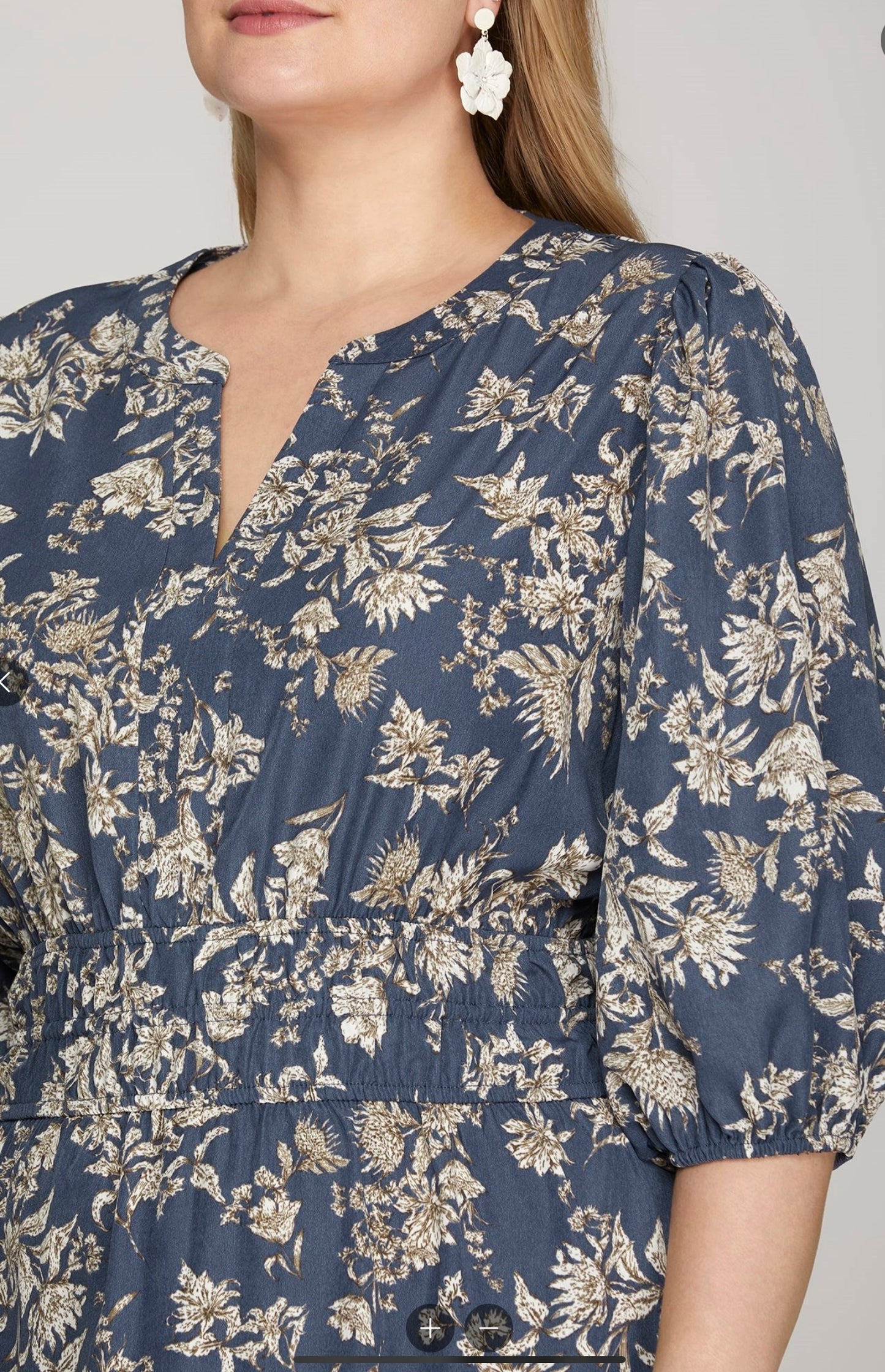 Navy Floral Maxi Dress