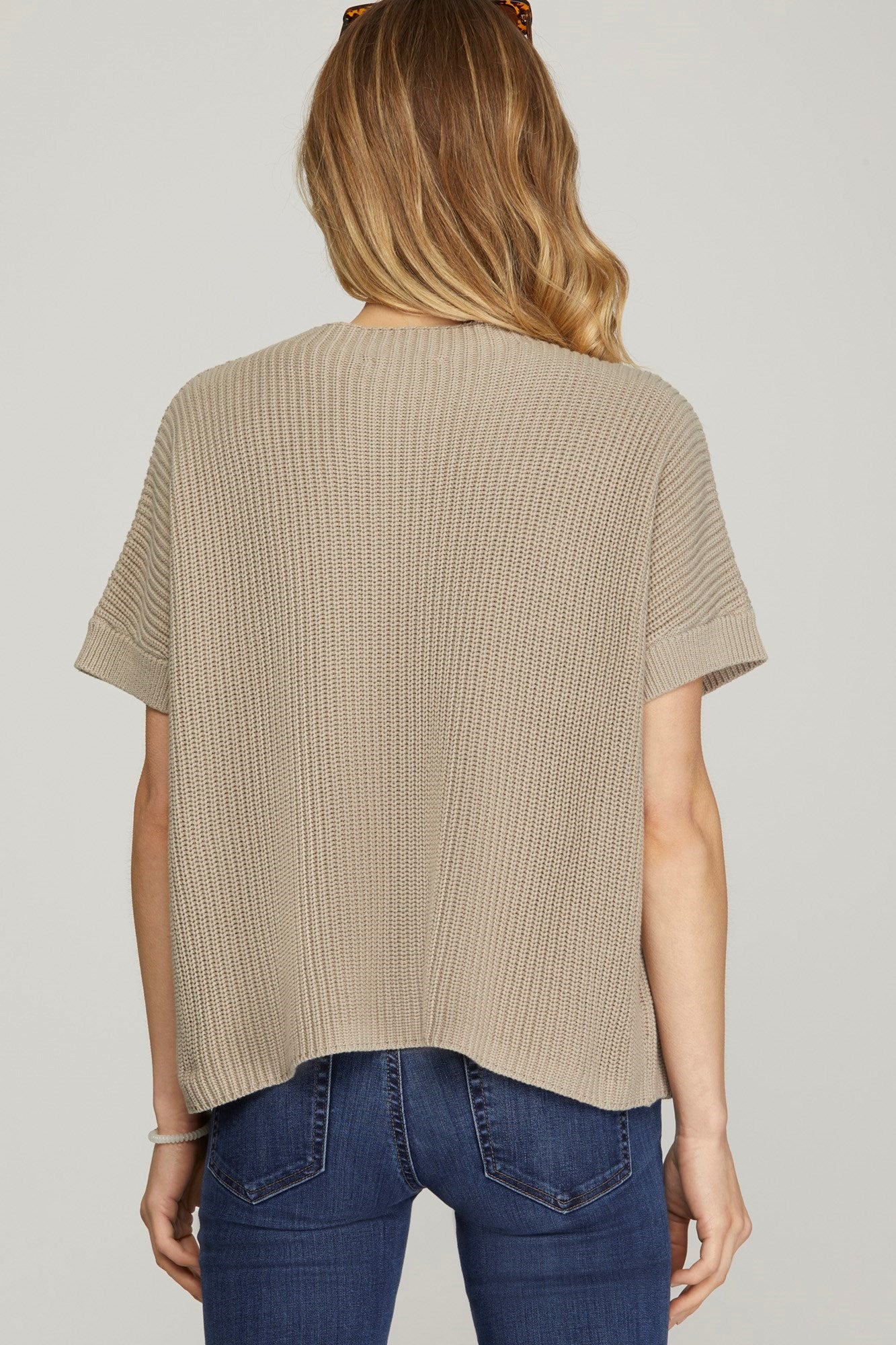 Short Sleeve Knit Top