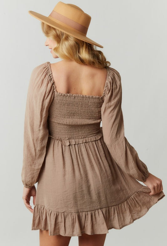 Solid Long Sleeve dress