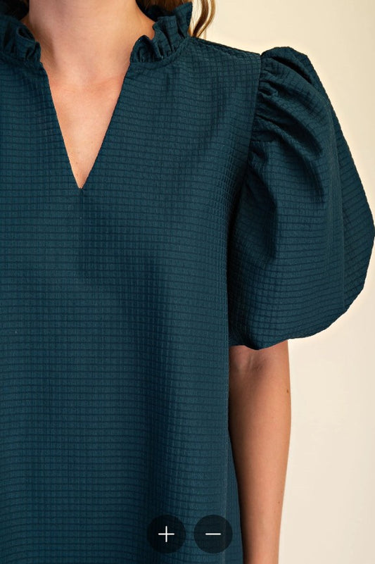 Puff Sleeve Mini Dress