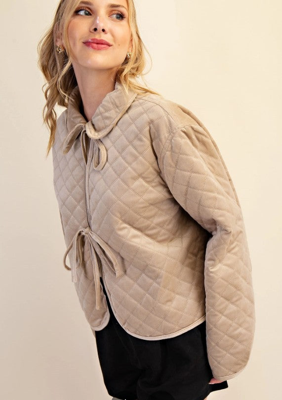 Collar neck front tie Jacket