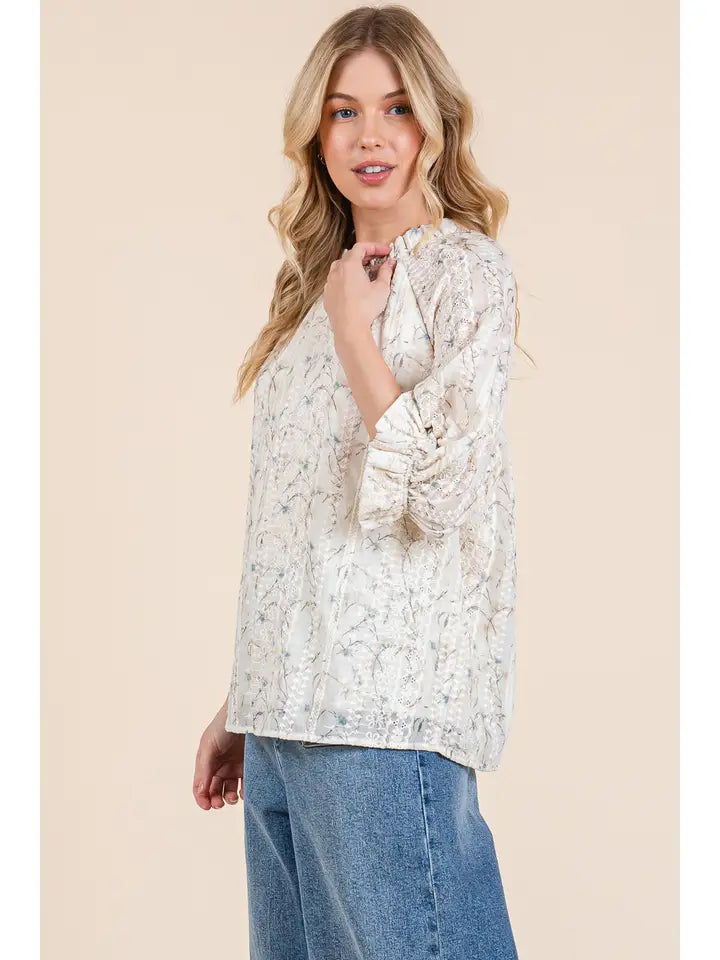 Floral Peasant Blouse 🌿