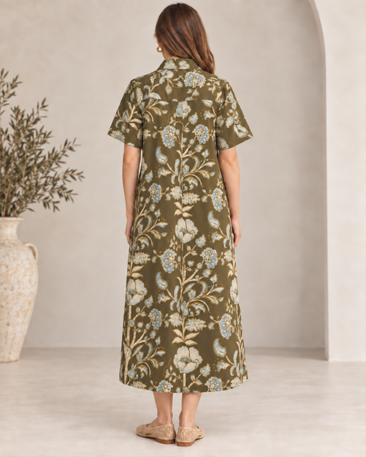 Blue Willow Bloom Midi Dress