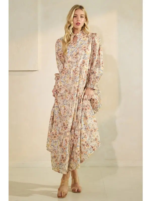 Floral Button-Down Maxi Dress