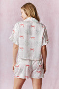 Bow Shorts Pajama Set