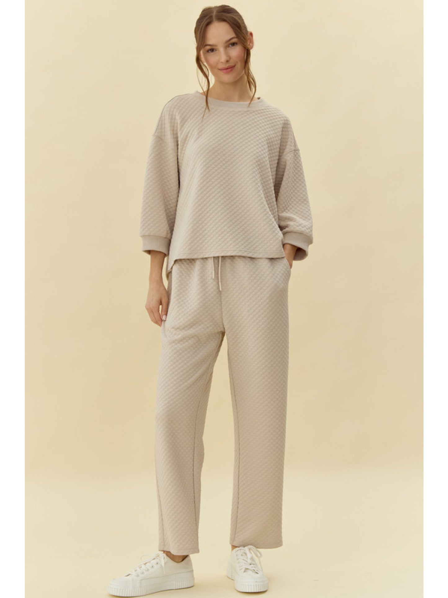 Embossing textured loungewear set