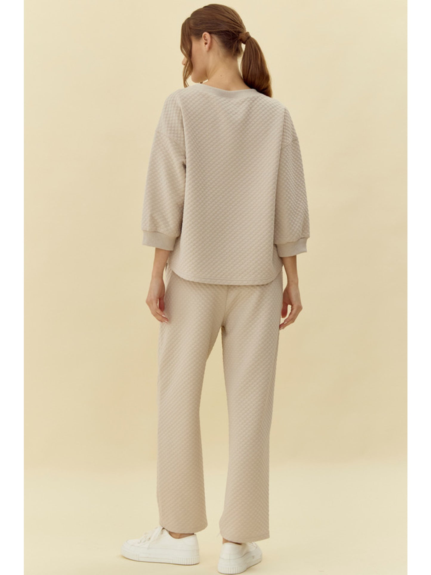 Embossing textured loungewear set