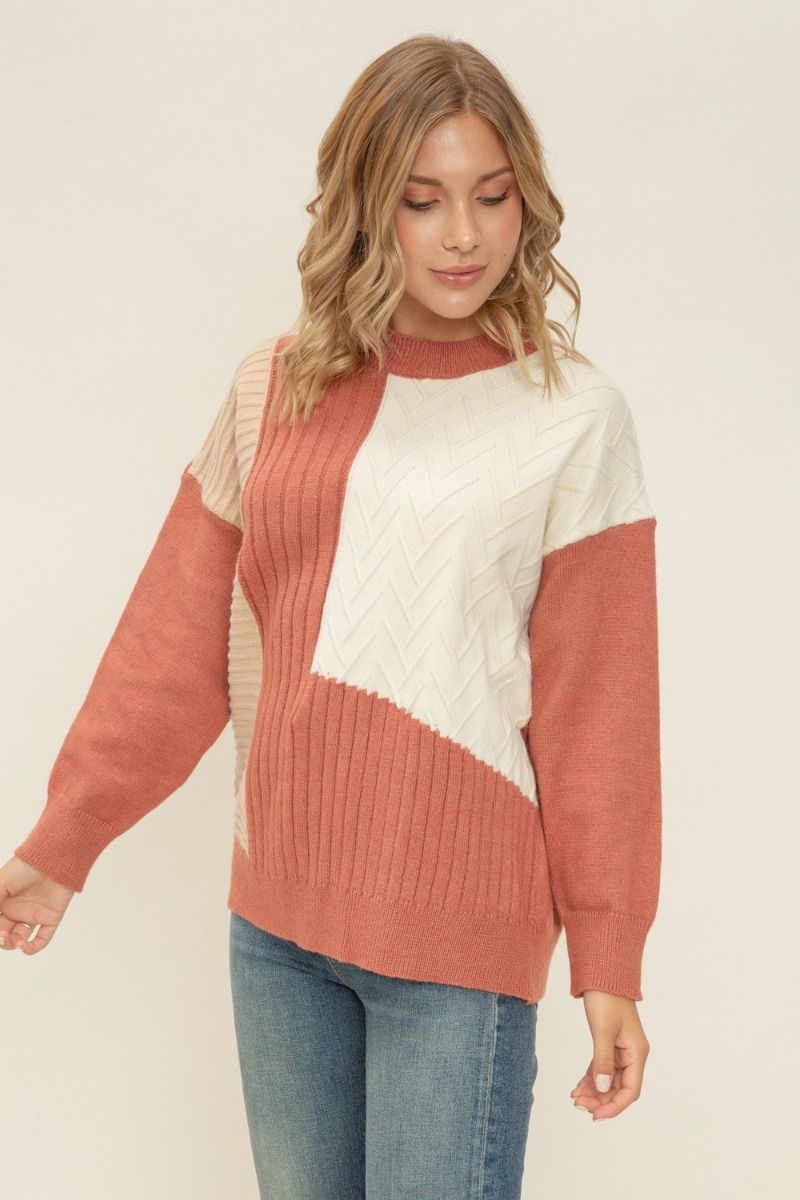 Rust Mix Color Sweater