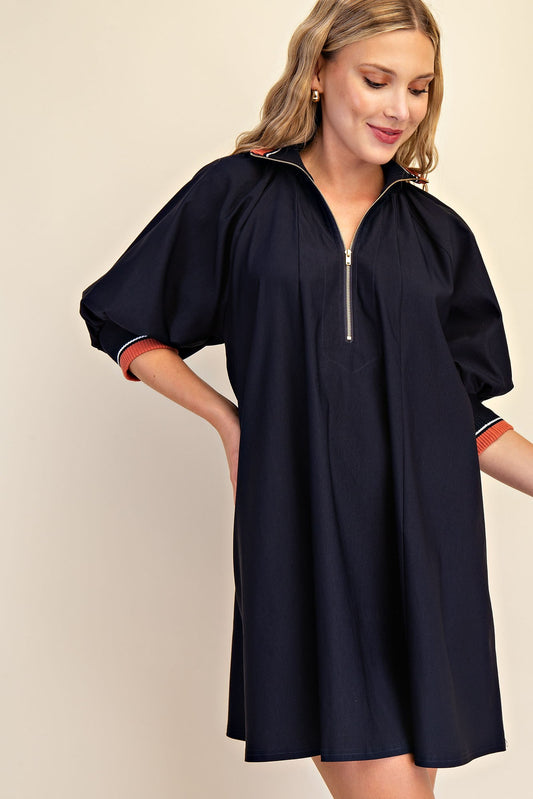 Mock Neck Dress