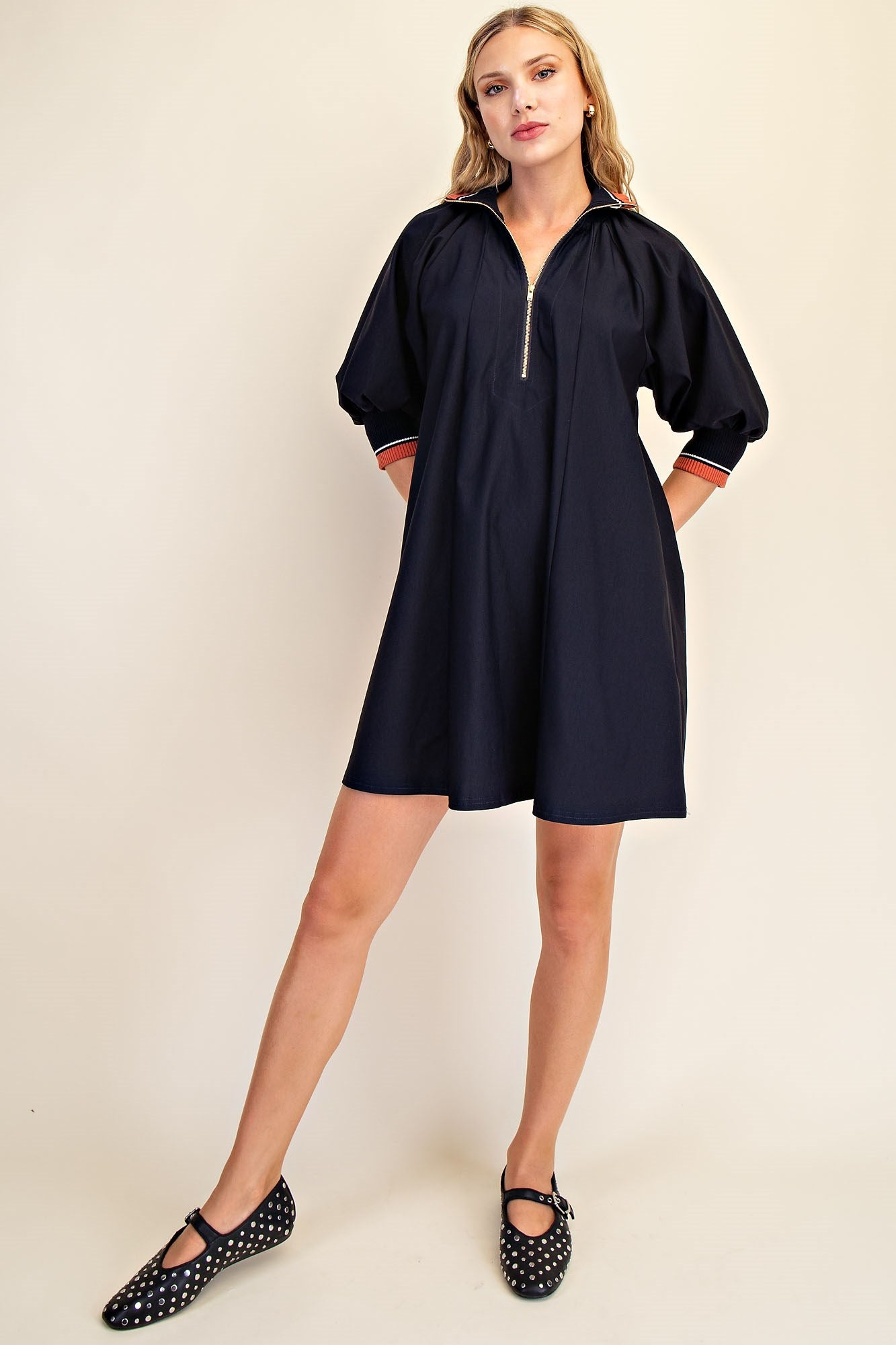Mock Neck Dress