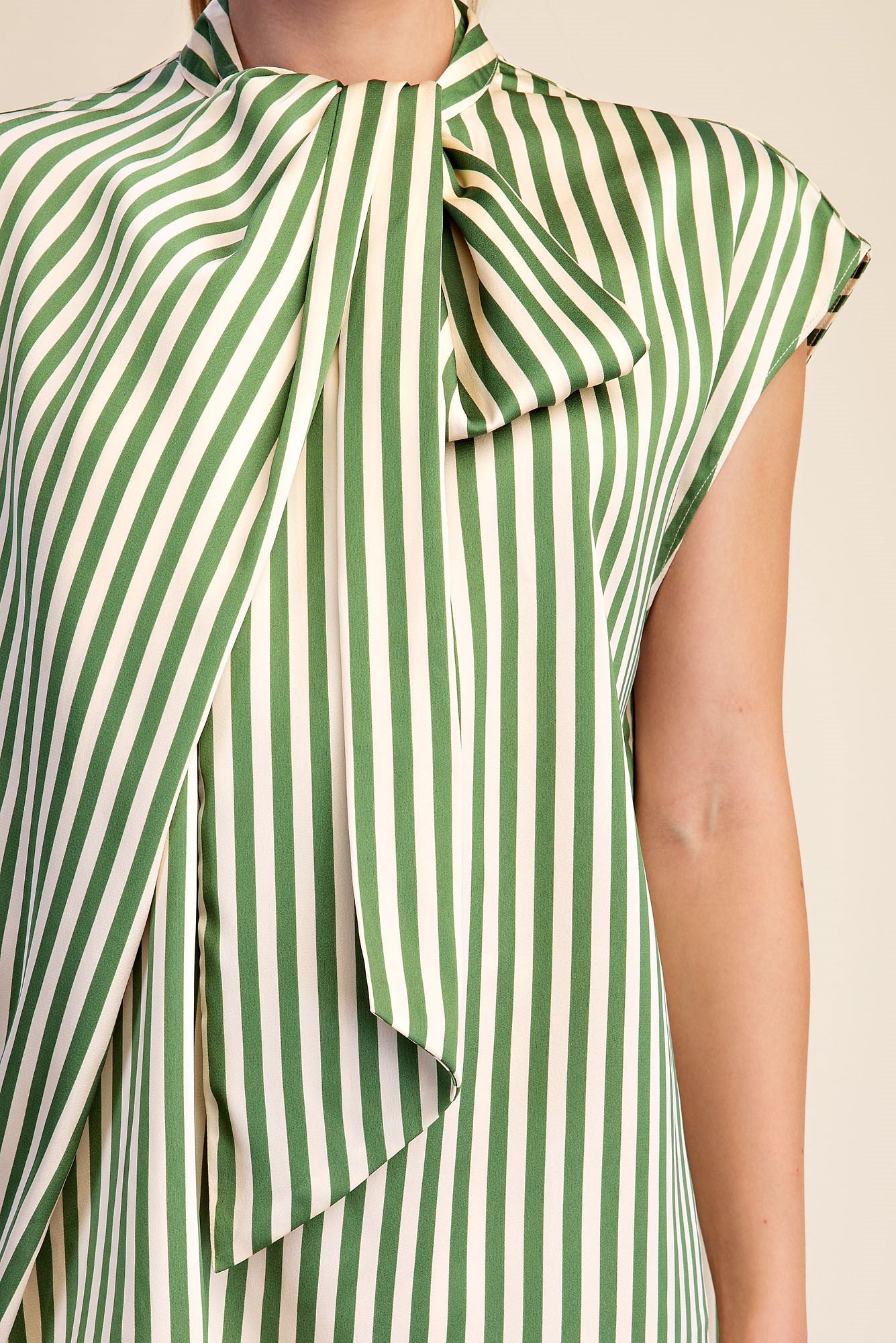 The Green With Envy Tie-Neck Top