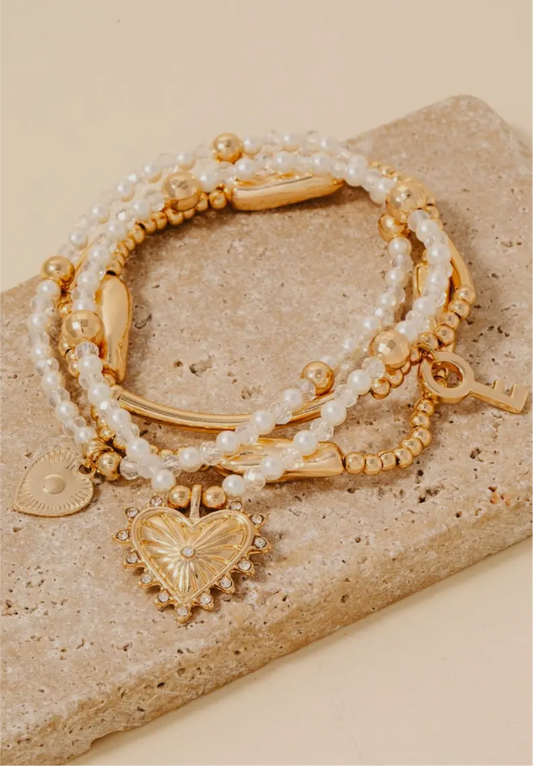 Heart and Key Bracelet