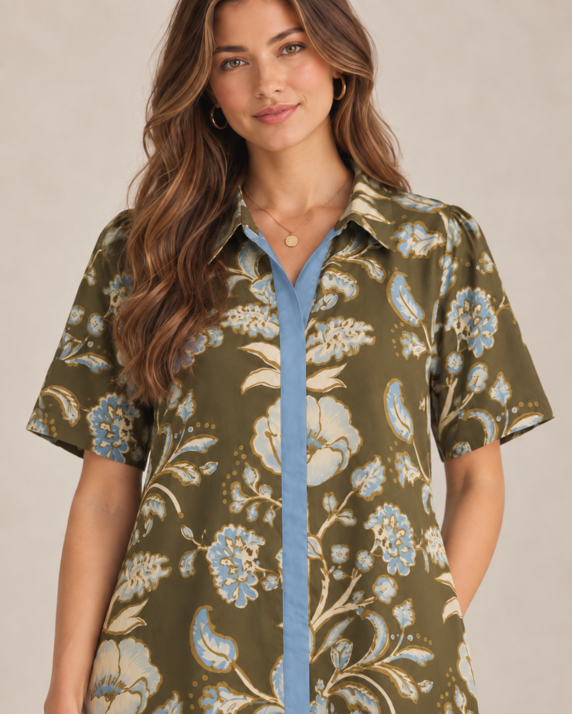 Blue Willow Bloom Midi Dress
