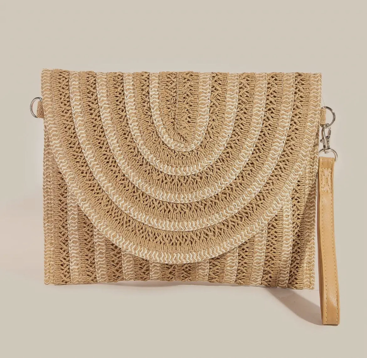 Woven clutch bag