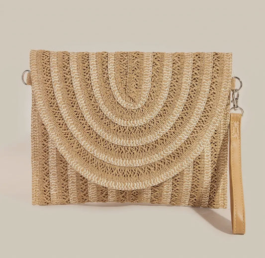 Woven clutch bag