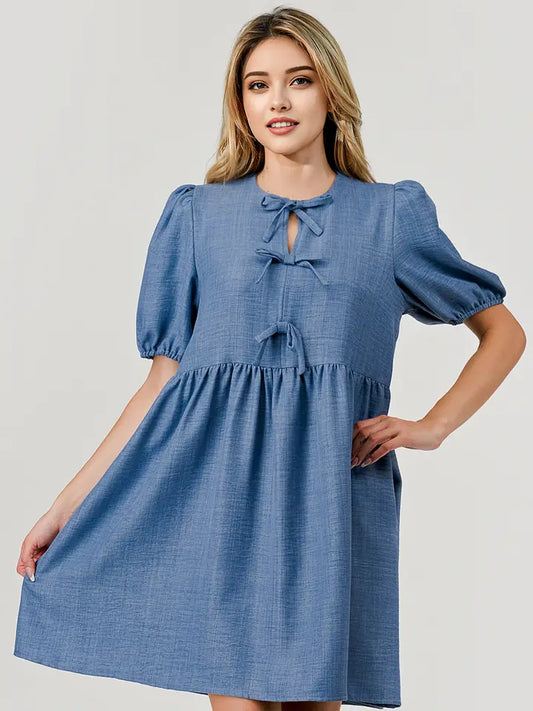 Bluebell Charm Bow Dress 💙