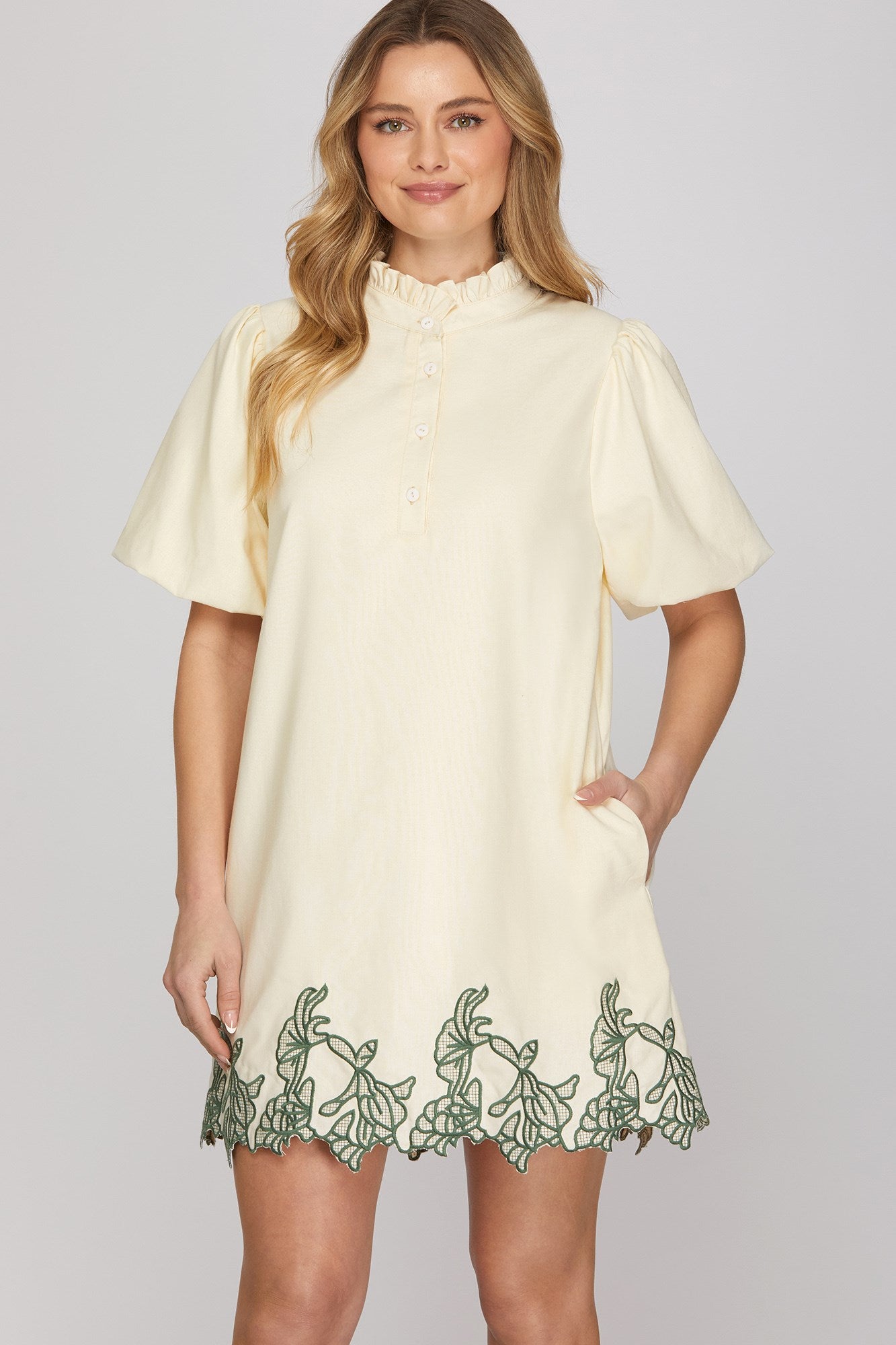 Garden Stroll Embroidered Dress