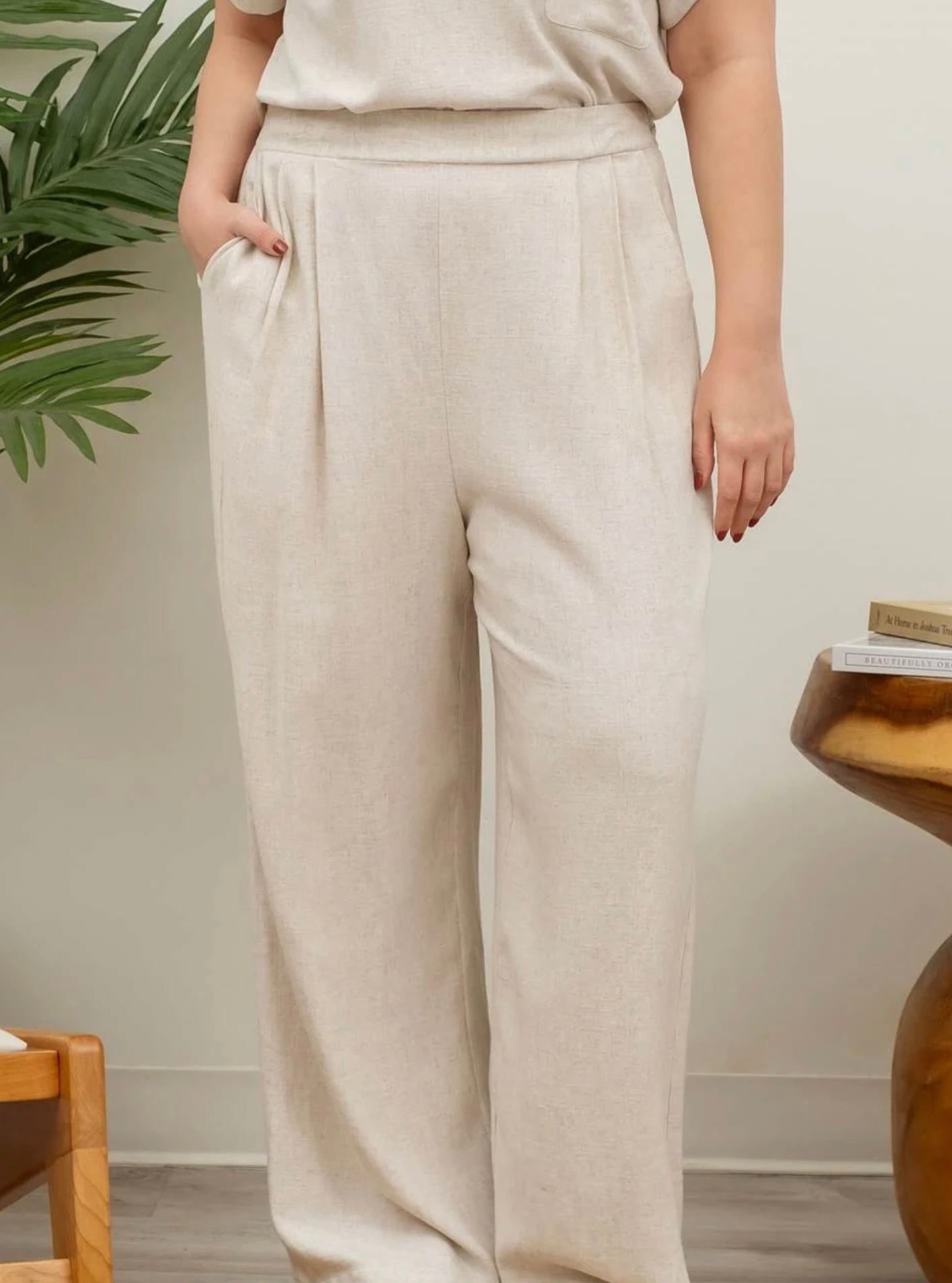 High Waist Linen Pants