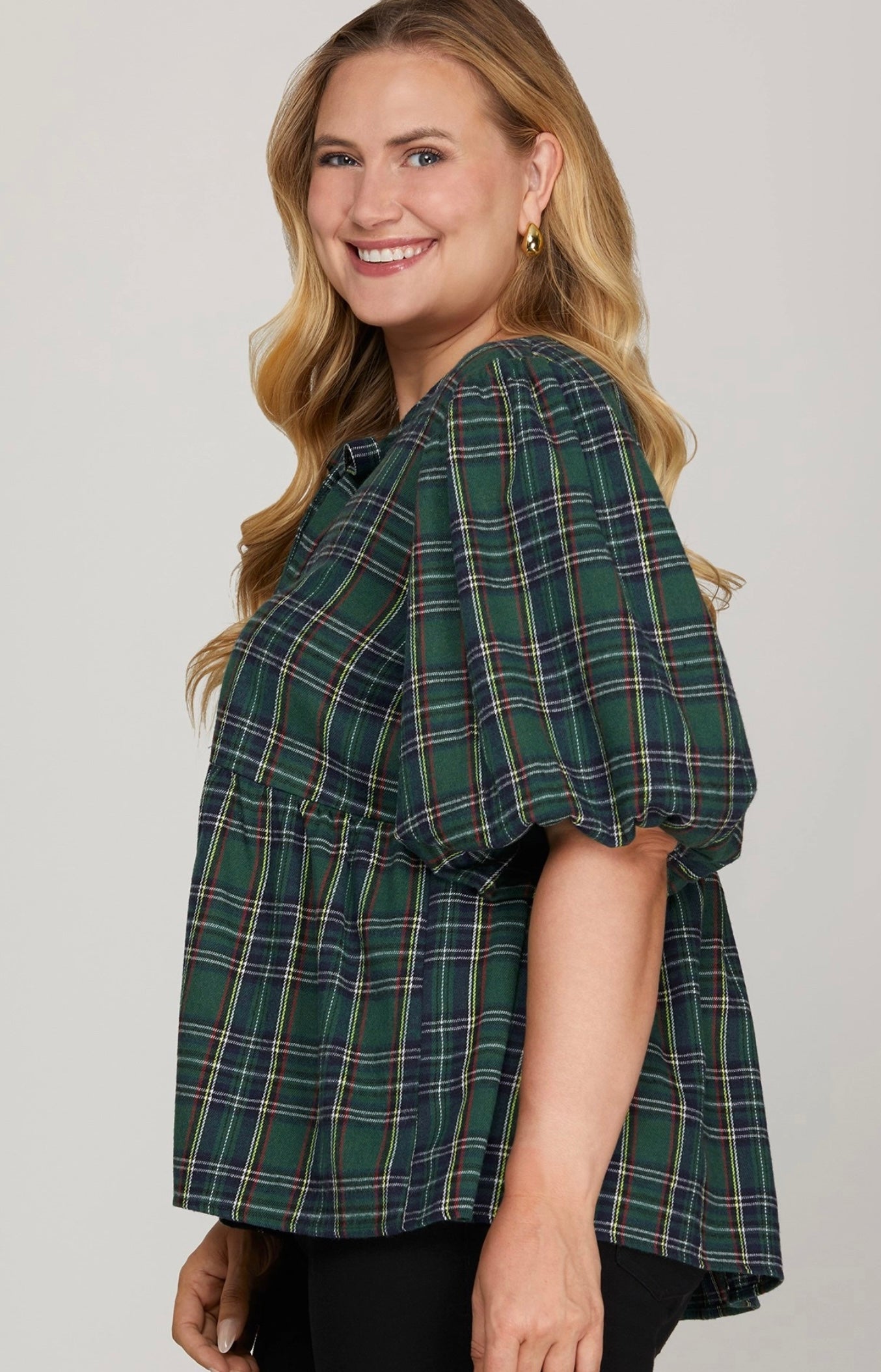 Highland Plaid Bow Top