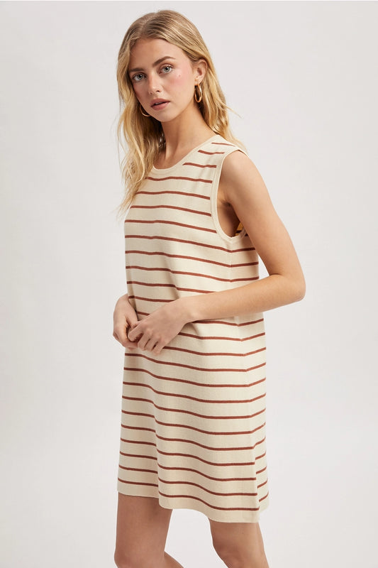 Striped Mini  Sweater Dress