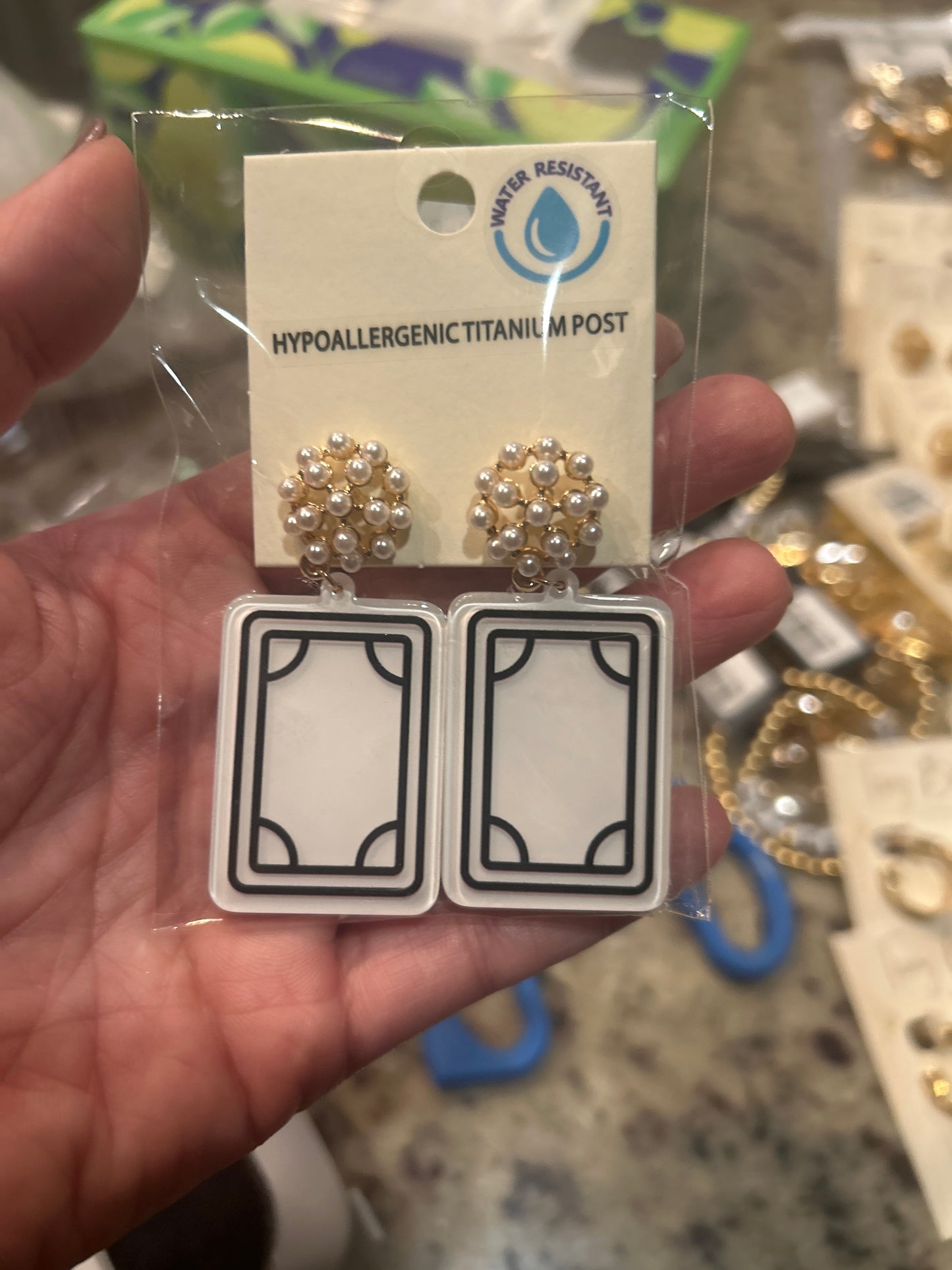 Mahjong earrings