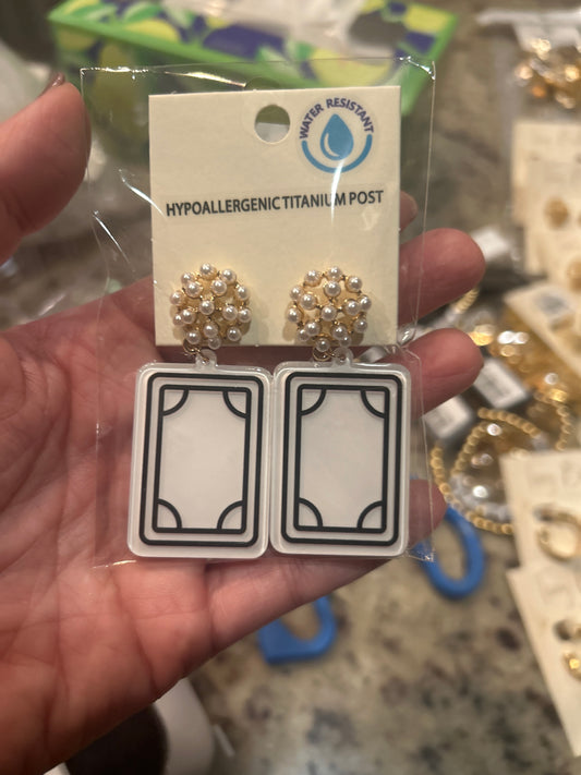 Mahjong earrings