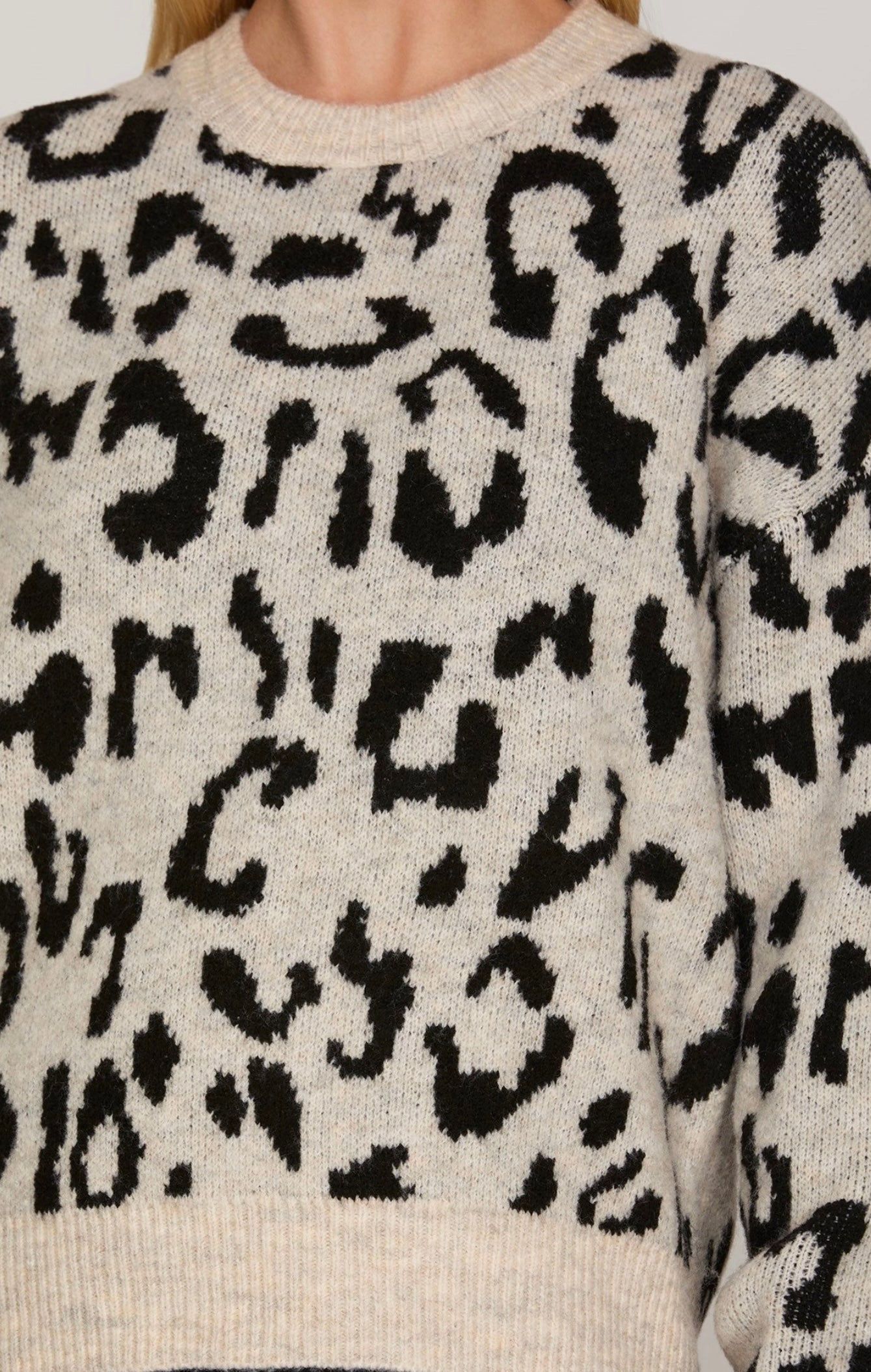 Leopard Print Pullover Sweater