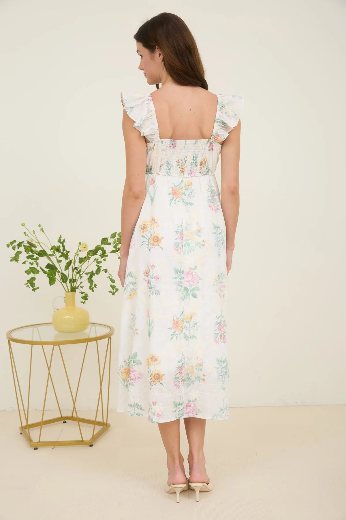 Floral Embroidery Maxi Dress