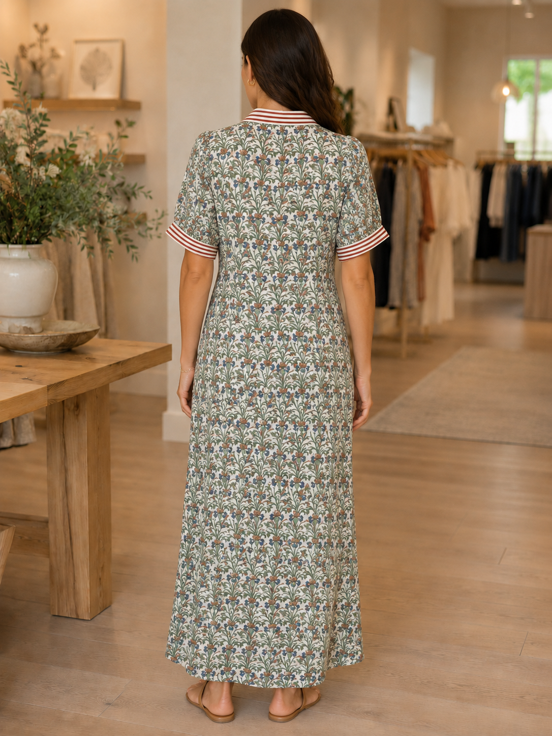 Garden Gree Magnolia Midi Dress