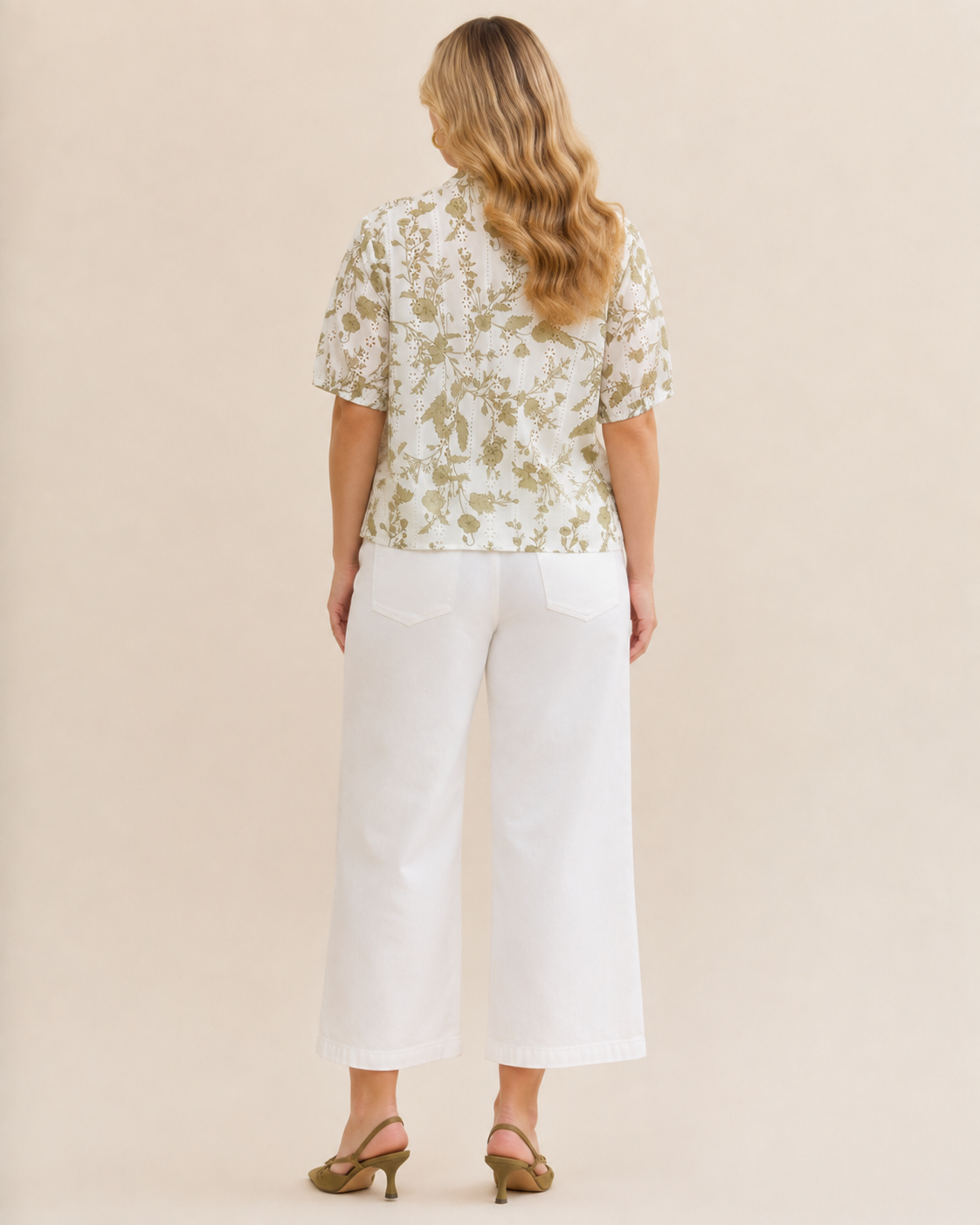 Sage Garden Button-Down Blouse