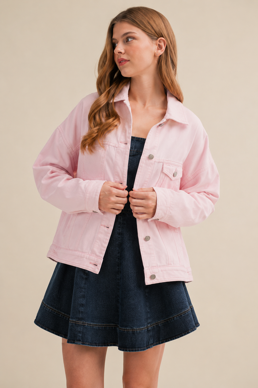 Blush Breeze Denim Jacket