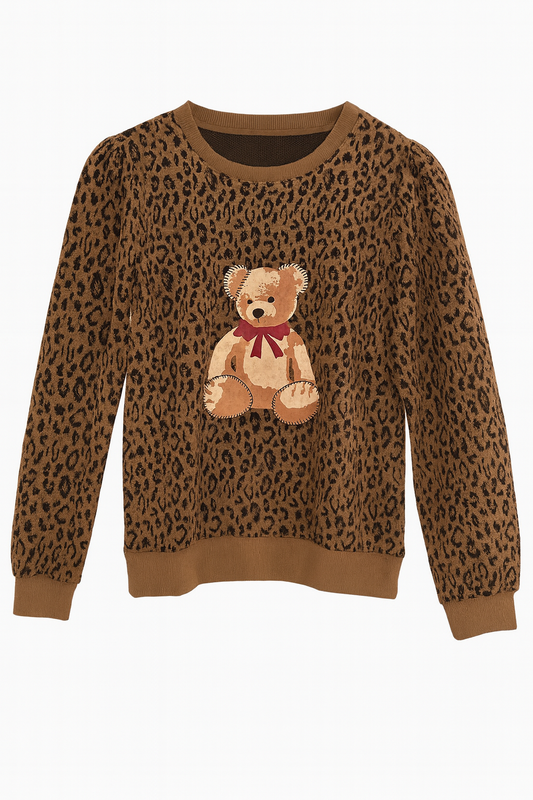 Teddy Bear Crew Neck Sweater