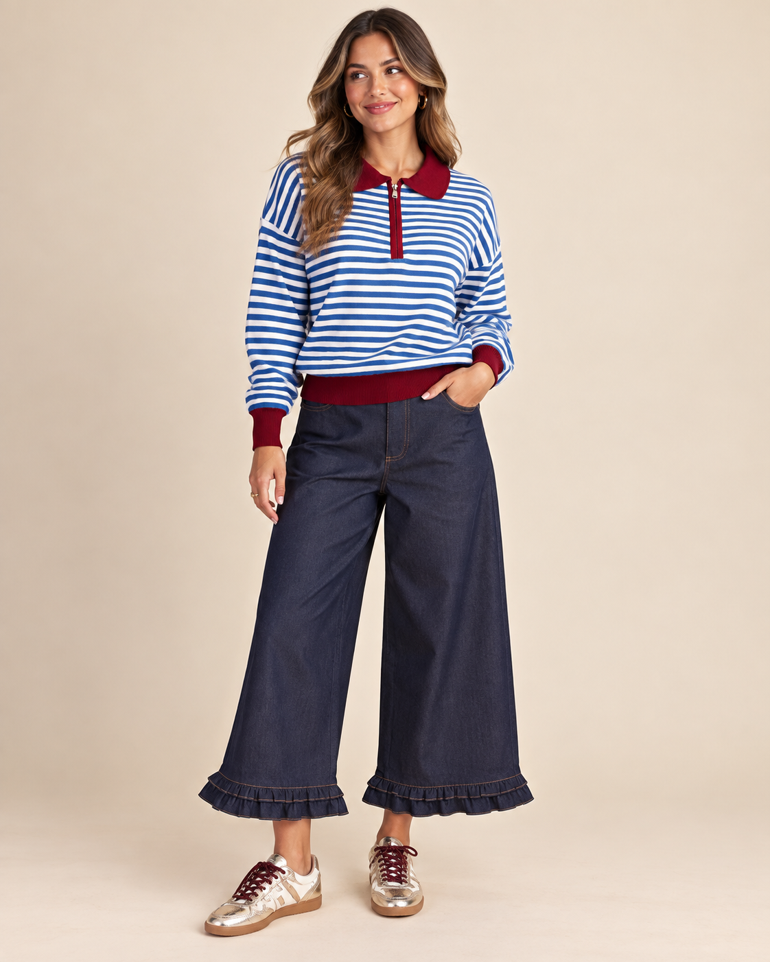 The Portside Stripe Quarter-Zip