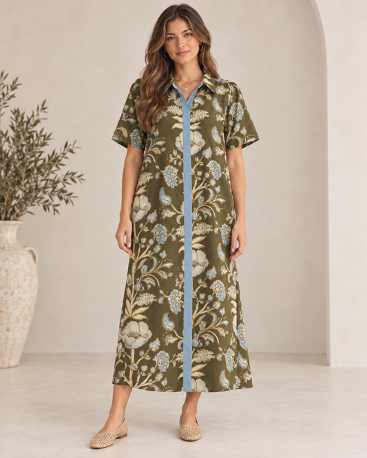 Blue Willow Bloom Midi Dress