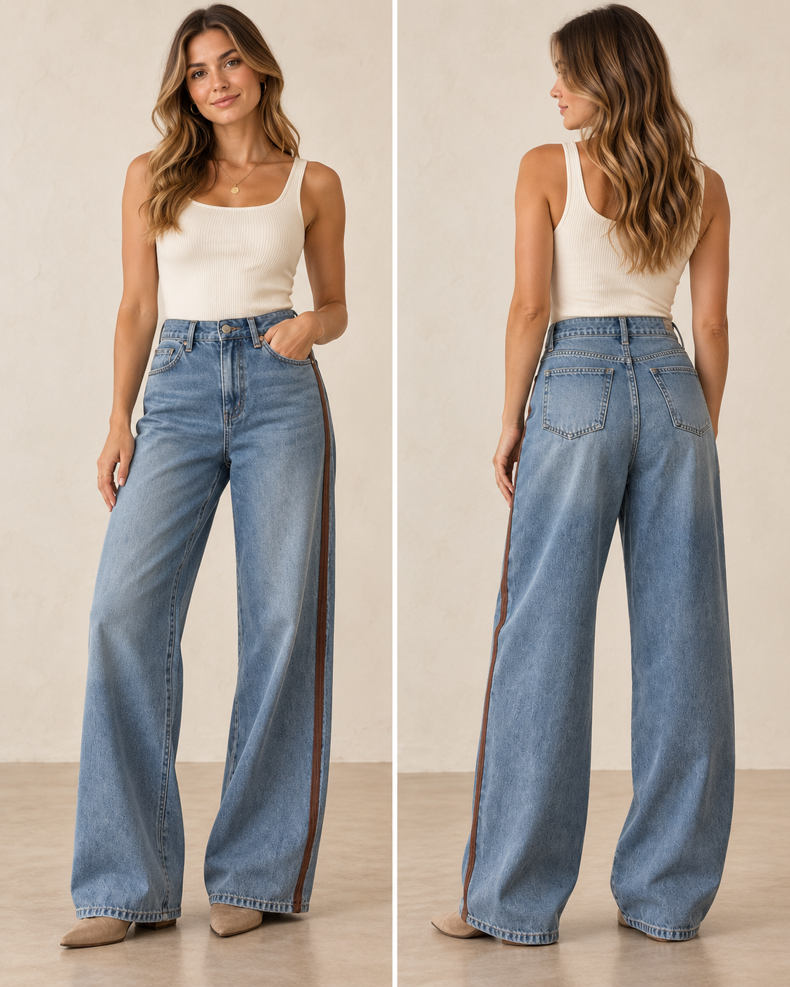 Western Edge Stripe Jeans