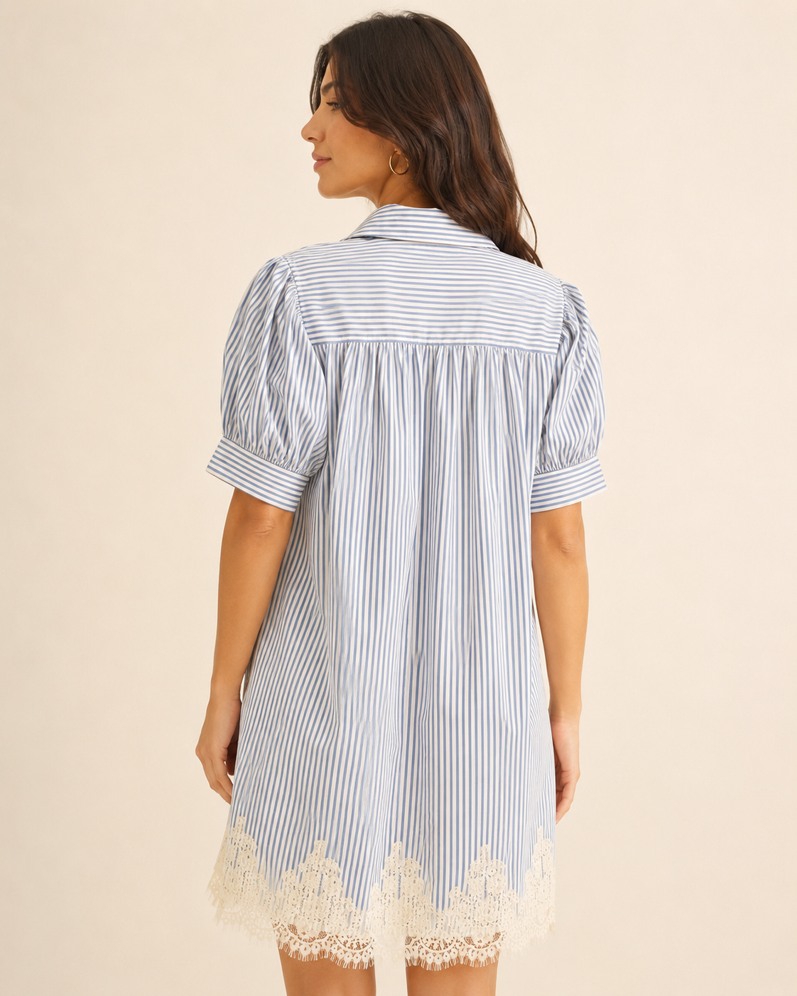 Blue Belle Lace Shirt Dress