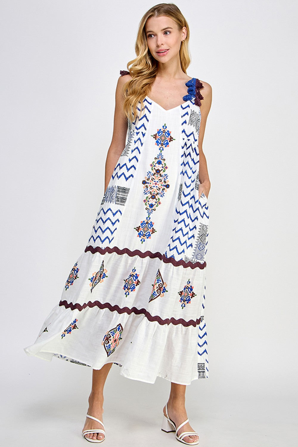 Boho Embroidered Maxi Dress